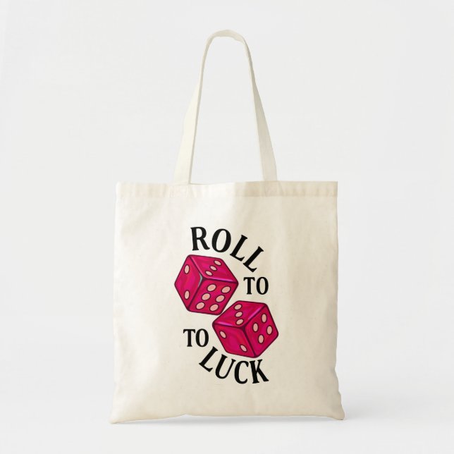 Bolso De Tela Rollo a la suerte - Dados bordados (Frente)