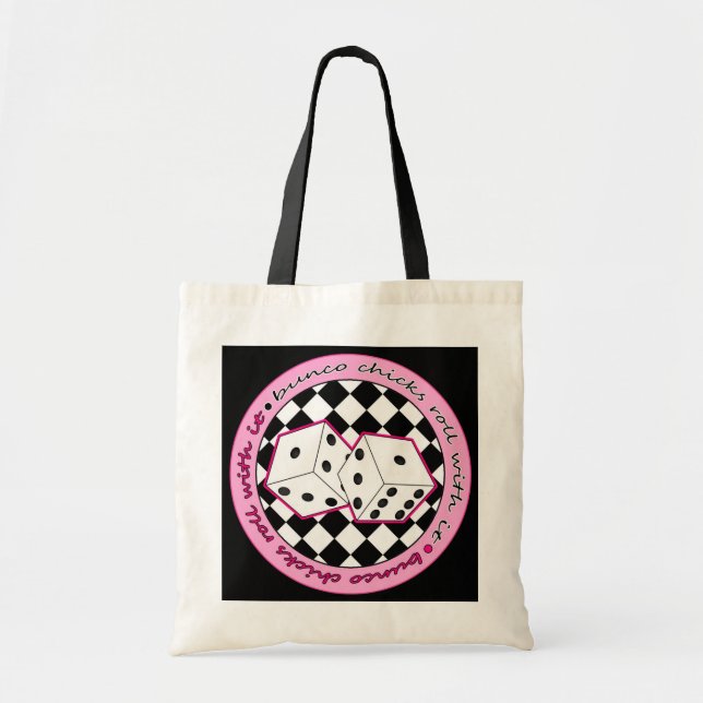 Bolso De Tela Rollo de los polluelos de Bunco con él - rosa (Frente)