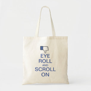 Bolso De Tela Rollo y voluta del ojo en Snarky Facebook