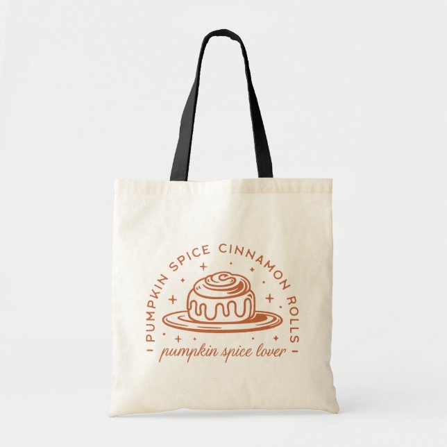 Bolso De Tela Rollos de canela de calabaza y especias (Frente)