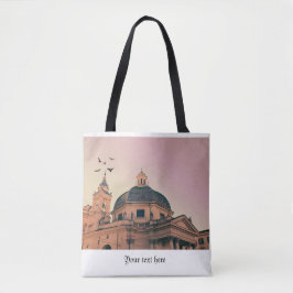 Bolso De Tela Roma fotografía Tote personalizado para novio