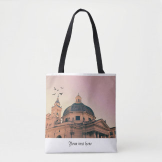 Bolso De Tela Roma fotografía Tote personalizado para novio