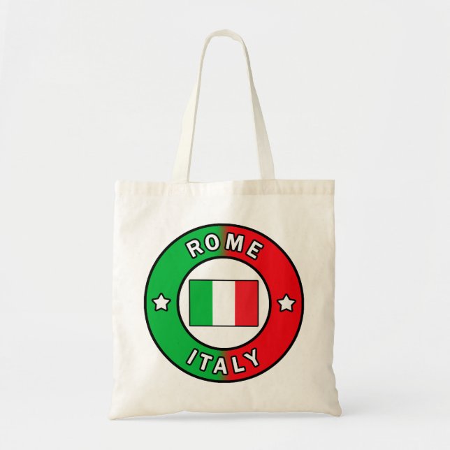 Bolso De Tela Roma Italia (Frente)