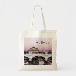 Bolso De Tela Roma Italia Castel Sant'Angelo Puente Sunset