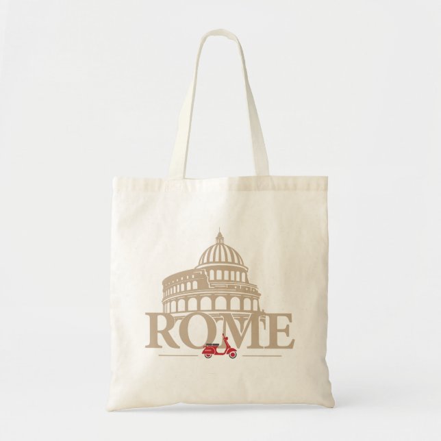 Bolso De Tela Roma Italia Europa (Frente)