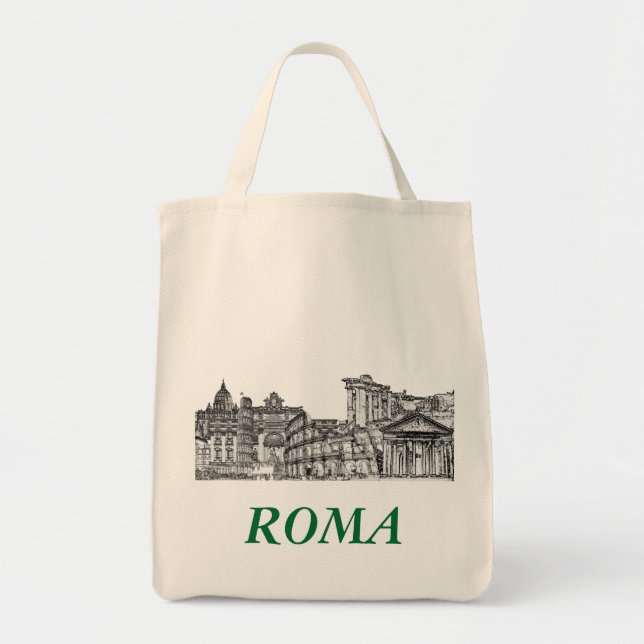 Bolso De Tela Roma, Roma... regalos de recuerdo de viaje (Frente)