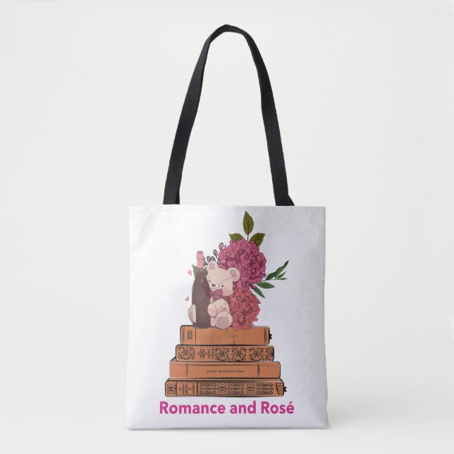 Bolso De Tela Romance y Rosa (Anverso)
