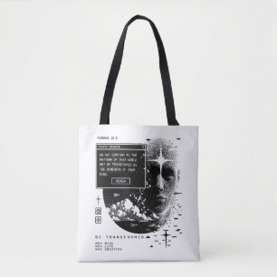 Bolso De Tela Romanos 12:2 Renueva Tu Mente Alerta de Mensaje de