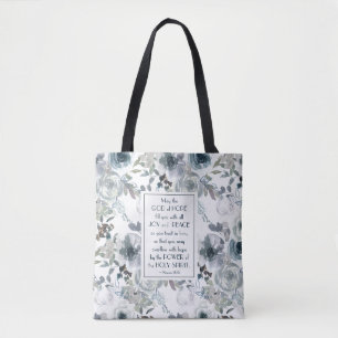 Bolso De Tela Romanos 15:13 Dios de esperanza, floral