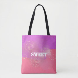 Bolso De Tela Romantic glitter pink art