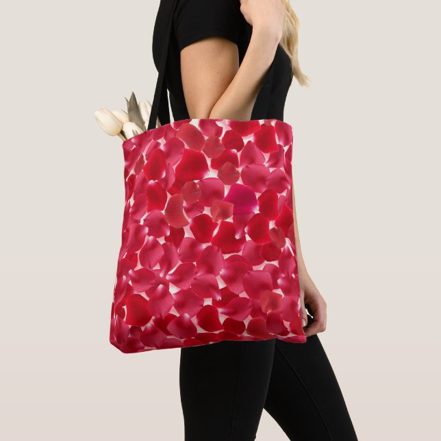 Bolso De Tela Romantic Red Rose Pattern Valentine's Day Tote Bag (Detalle)
