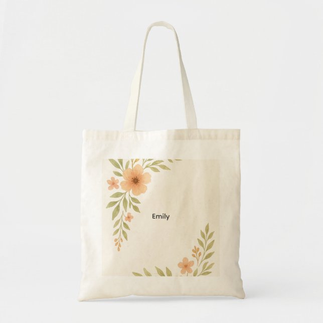 Bolso De Tela Romántica dama de honor Tote Bag (Frente)