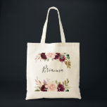 Bolso De Tela Romántica Floral Botánica de la dama de honor Tote<br><div class="desc">Esta rústica mochila de tota de doncella floral botánica es el regalo perfecto de boda para presentar a sus damas de honor y a su dama de honor para un boda moderno. El diseño presenta flores y follaje pintados a mano hermosas y coloridas,  elegantemente dispuestos en bonitos ramos.</div>
