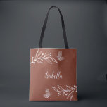 Bolso De Tela Romántico elegante terracota floral<br><div class="desc">Bolso tote simple y único con flores blancas románticas y elegantes sobre fondo de terracota
PARA VER MÁS PRODUCTOS COINCIDENTES haga clic en la colección anterior o contácteme.</div>