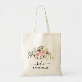 Bolso De Tela Romántico rosa Roses Floral Boda Tote