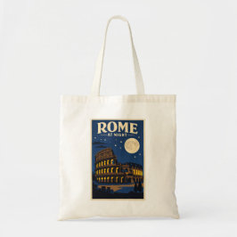 Bolso De Tela Rome at Night Tote Bag | Vintage Colosseum Travel