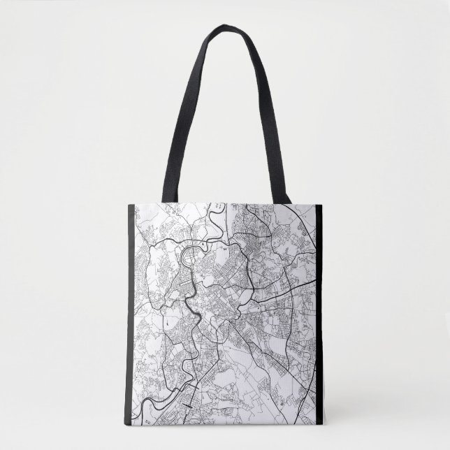 Bolso De Tela Rome Italy Map (Anverso)