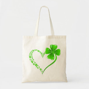 Bolso De Tela Rompecabezas de piezas corazón Shamrock Autism Awa
