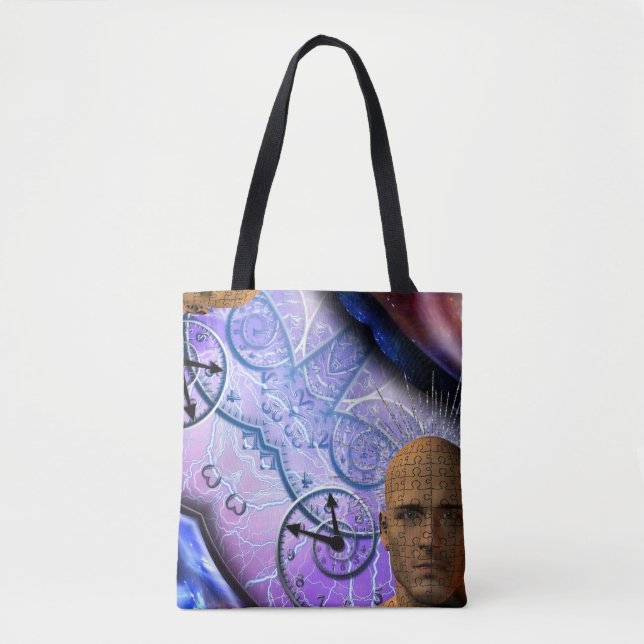 Bolso De Tela Rompecabezas del tiempo (Anverso)