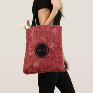 Bolso De Tela Rompecabezas rojos Rompecabezas Añadir nombre o mo
