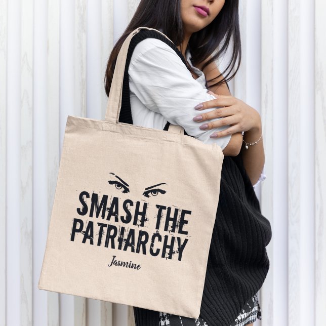 Bolso De Tela Romper la cita feminista patriarcal personalizada (Subido por el creador)