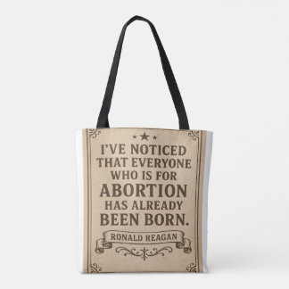 Bolso De Tela Ronald Reagan Abortion Quote