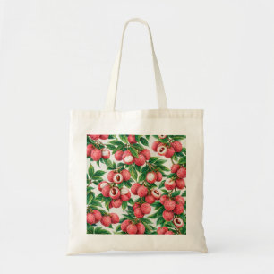 Bolso De Tela Rondajas de Fruta de Lichi Patrón Tropical