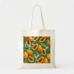Bolso De Tela Rondajas de Papaya Botánico Tropical