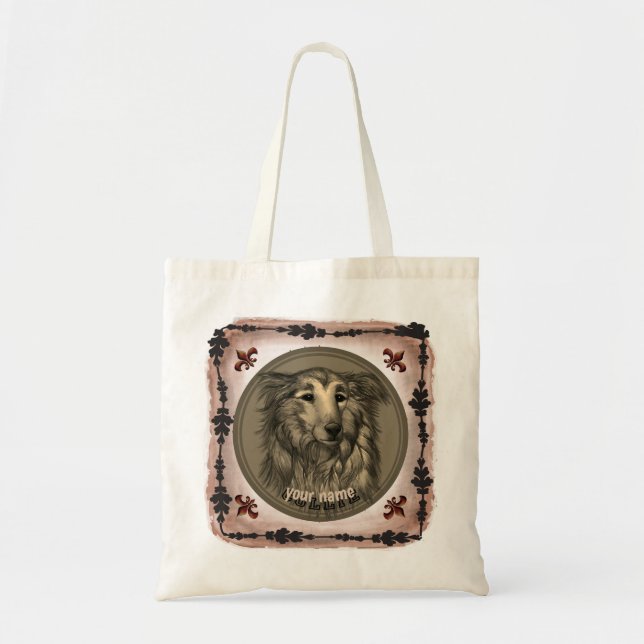 Bolso De Tela Rondo Collie Tote Bag (Frente)