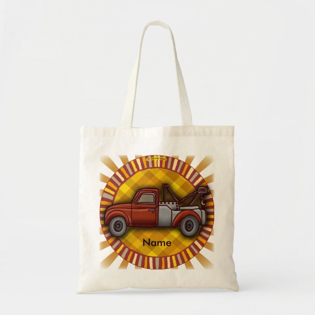 Bolso De Tela Rondo Tow Truck Tote Bag (Frente)