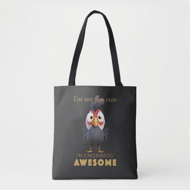 Bolso De Tela Rooster concentrado Awesome Cute Adorable Funny (Anverso)