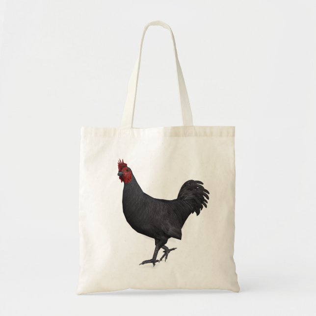 Bolso De Tela Rooster negro (Frente)