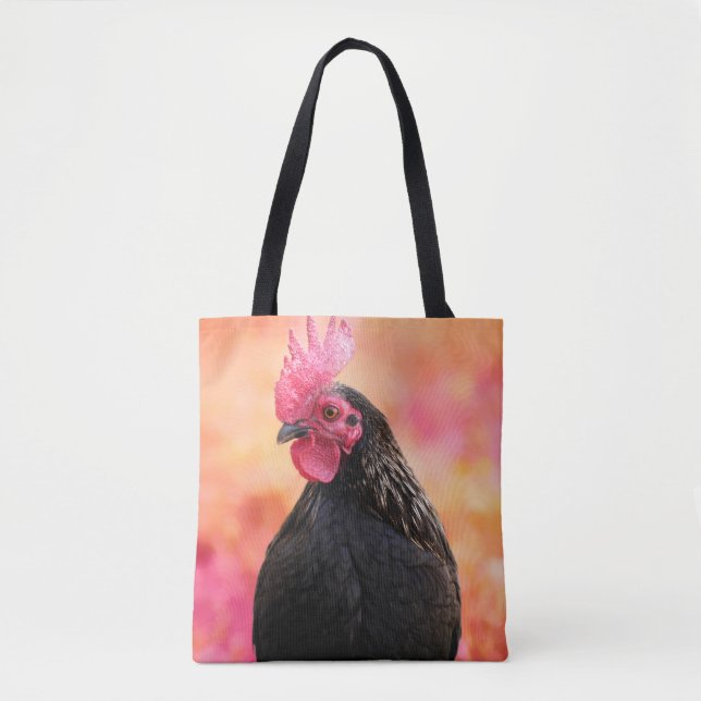 Bolso De Tela Rooster negro (Anverso)
