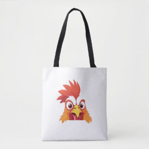 Bolso De Tela Rooster Peeking Cute Adorable Gracioso Personaliza
