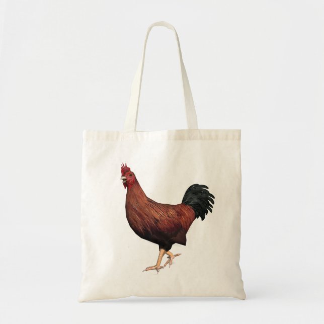 Bolso De Tela Rooster Rojo (Frente)