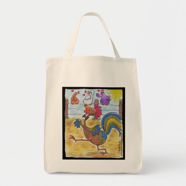 Bolso De Tela Rooster Strut (Frente)