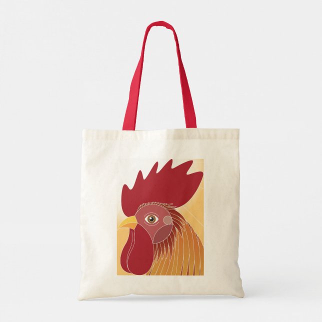 Bolso De Tela Rooster Tote Bag (Reverso)
