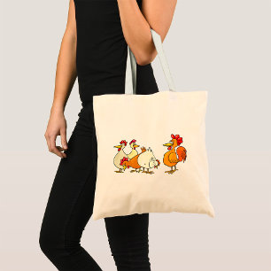 Bolso De Tela Rooster Y Hens