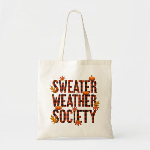 Bolso De Tela Ropa de Sociedad de Clima de Suéter a Cuadros Letr