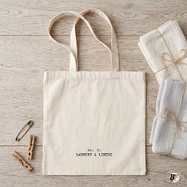 Bolso De Tela Ropa y lencería Tipografía minimalista Crema