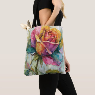 Bolso De Tela Rosa acuarela colorida caprichosa
