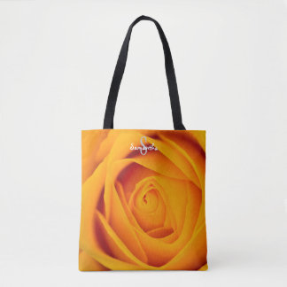 Bolso De Tela Rosa Amarilla
