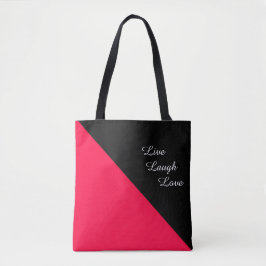 Bolso De Tela Rosa Americana y Negro