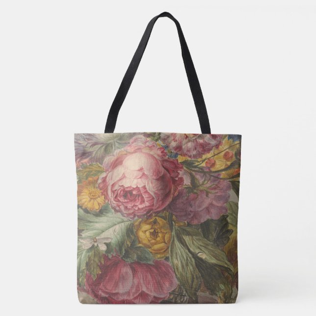 Bolso De Tela Rosa antiguo exuberante (Anverso)