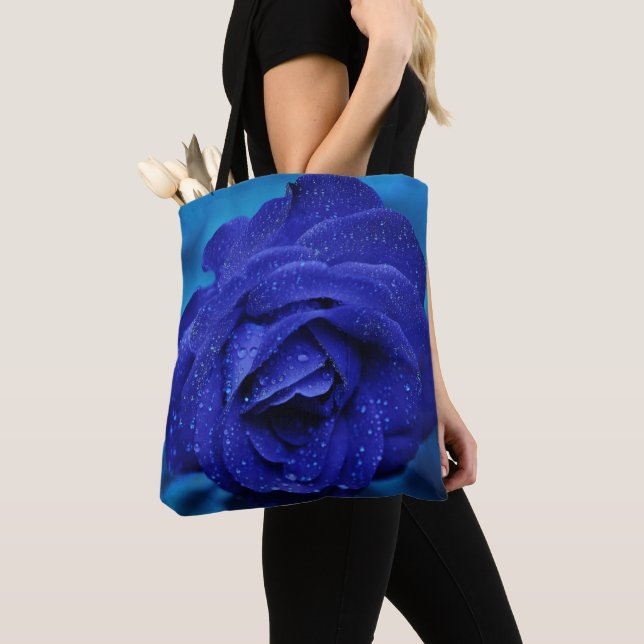 Bolso De Tela Rosa azul morado (Detalle)