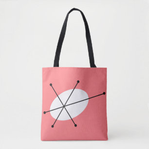 Bolso De Tela Rosa azul por todo el tote