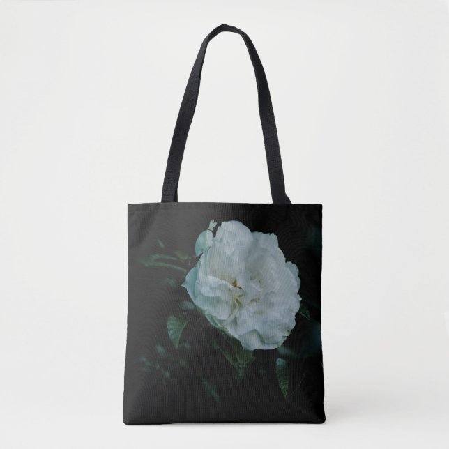 Bolso De Tela Rosa blanca (Anverso)