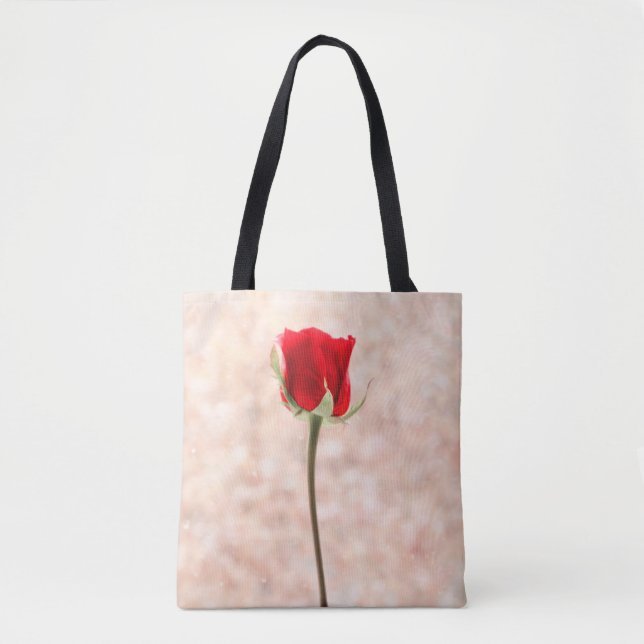 Bolso De Tela Rosa blanco negro rojo (Anverso)