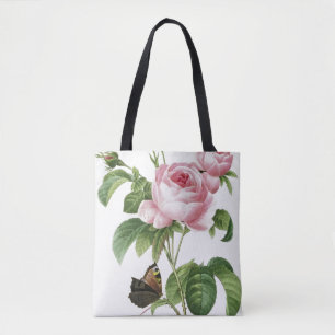 Bolso De Tela Rosa Centifolia