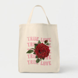 Bolso De Tela Rosa de amor verdadero El día de San Valentín romá